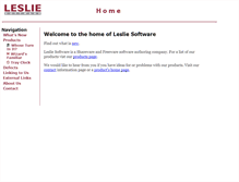 Tablet Screenshot of lesliesoftware.com